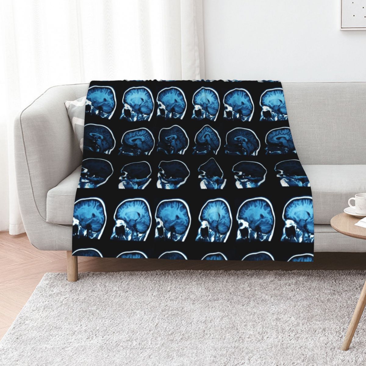 3D Printing X Ray - Brain MRI x-ray Throw Blanket Cozy