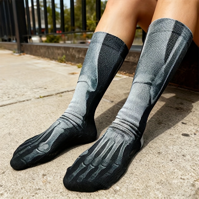 3D Printing X Ray - 3D Skeleton X-Ray Crew Socks Men