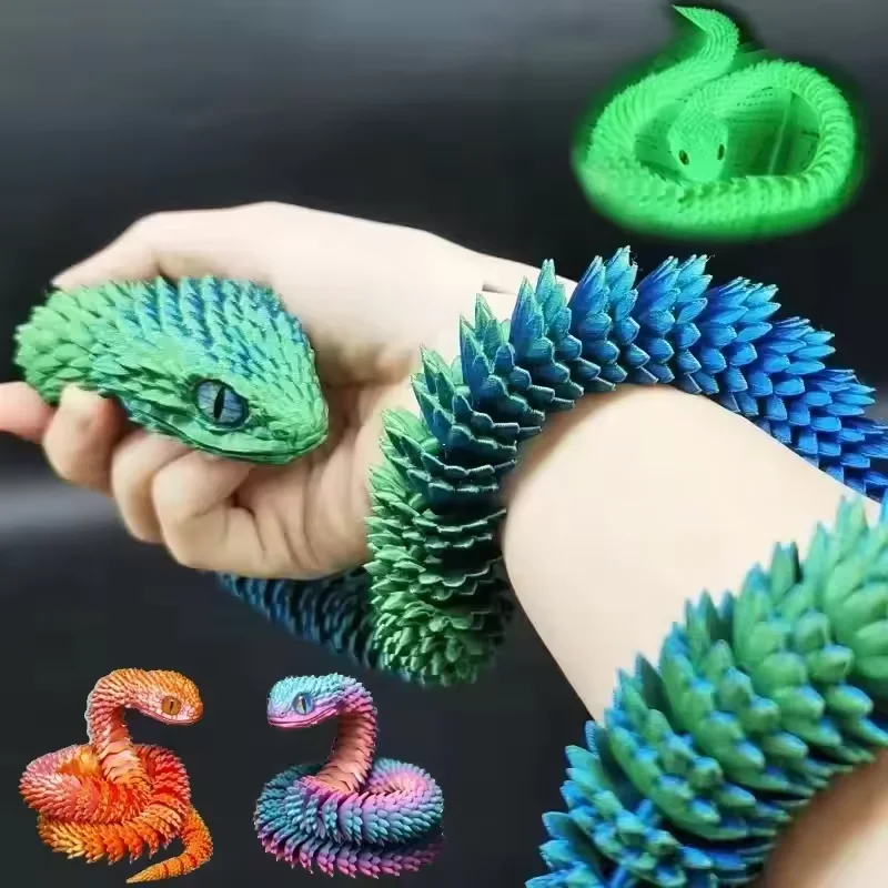3D Printing Fidget Toys - 3D Printed Snake Movable Joint Fidget
