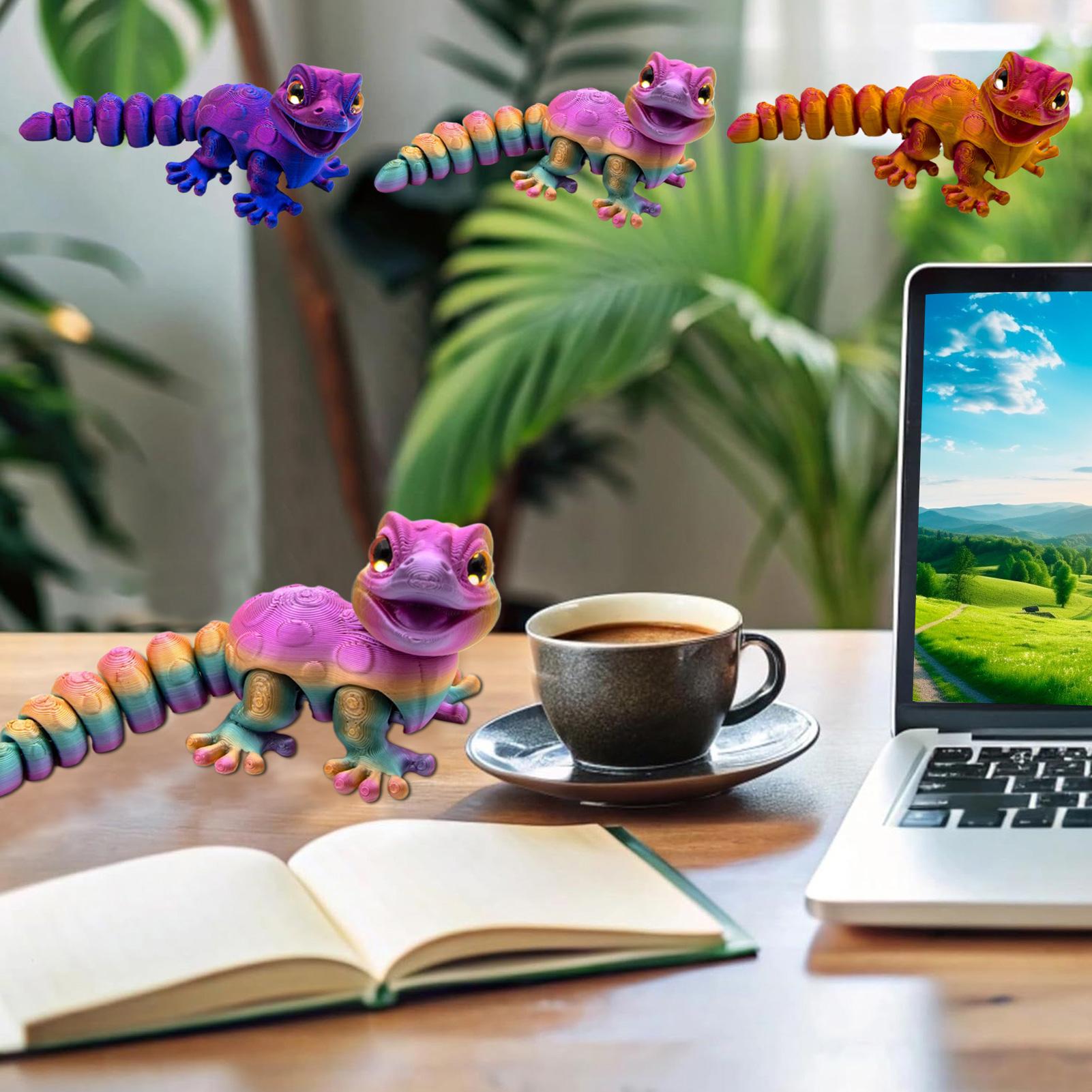 3D Printed Gecko Figurine Liza - огляд і ціна 3D Printing Mockup