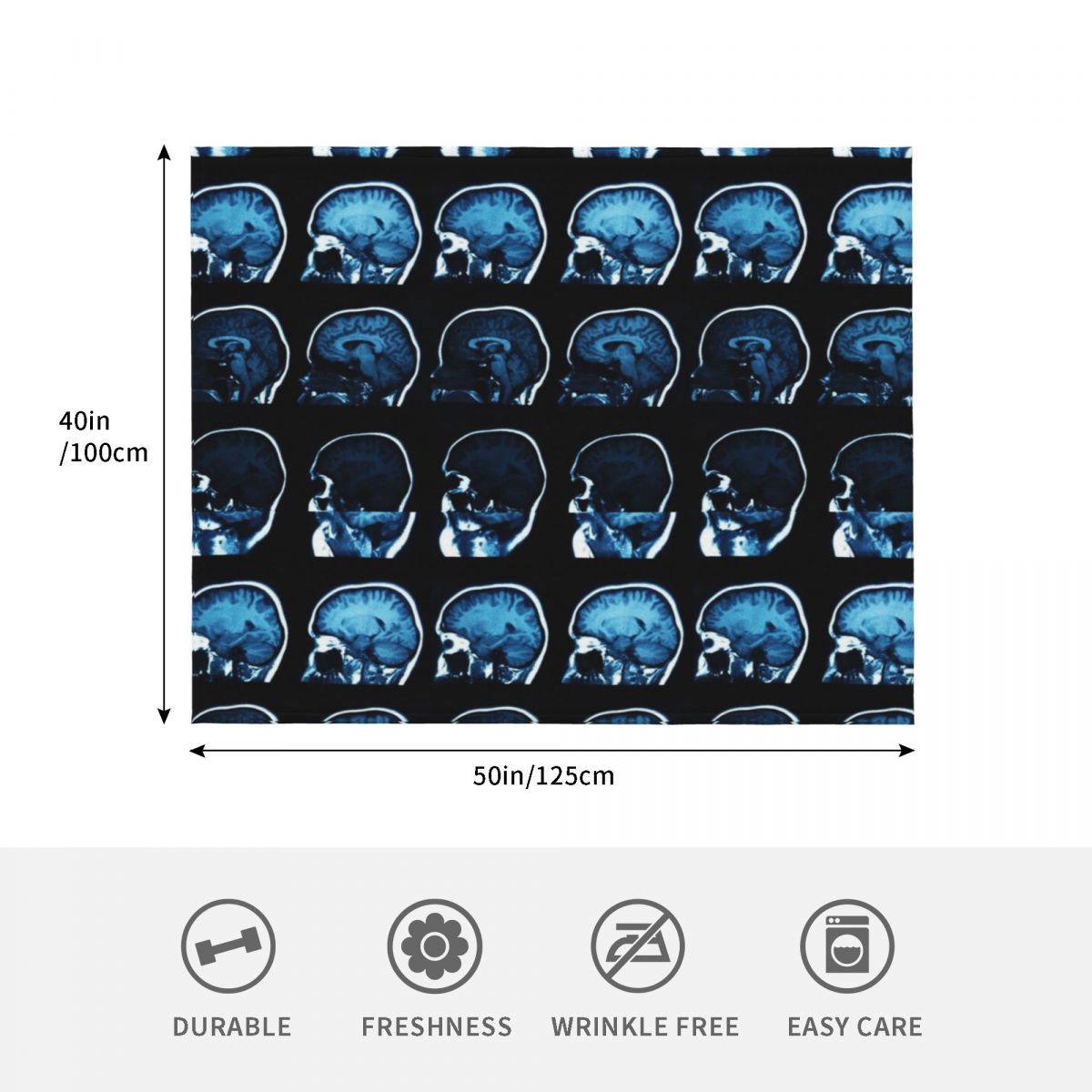 Brain MRI x-ray Throw Blanket  - огляд і ціна 3D Printing X Ray