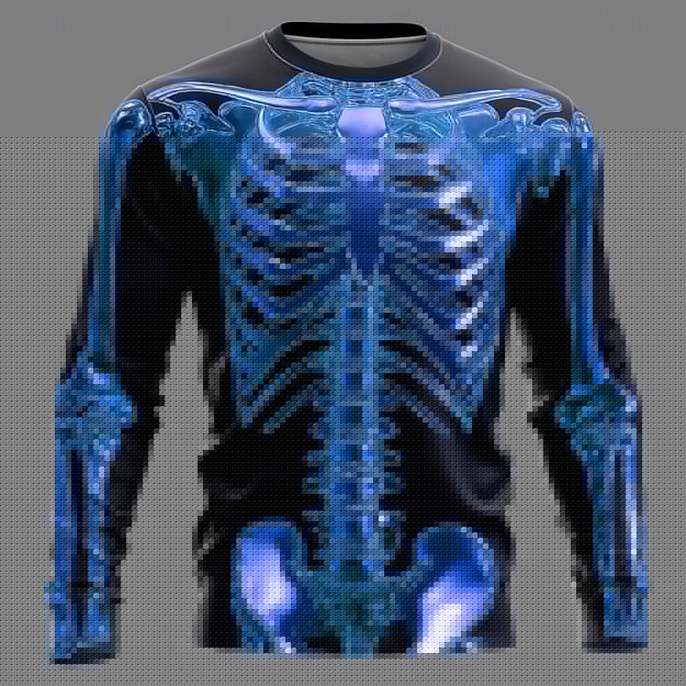 Men 3D X-Ray Skeleton Print Lo - огляд і ціна 3D Printing X Ray