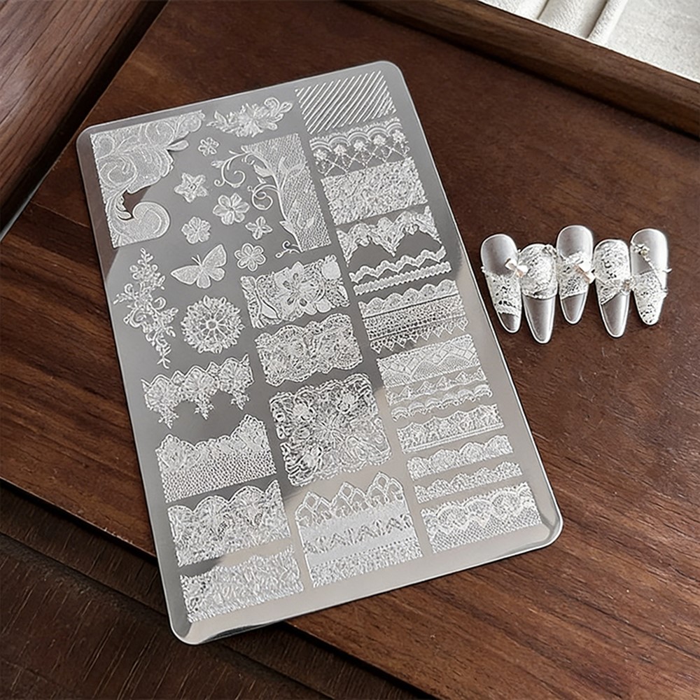 9*15cm 3D Lace Butterfly Nail  - огляд і ціна 3D Printing Stainless Steel