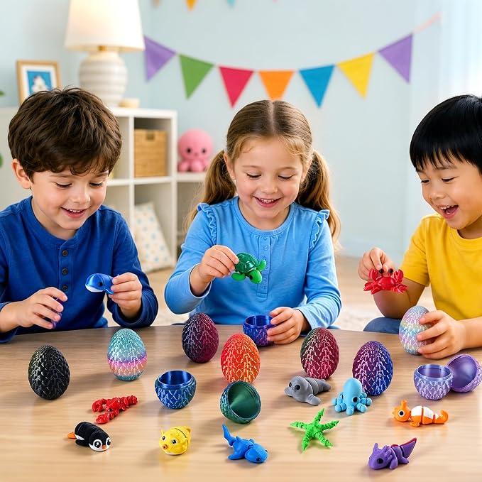 24pcs 3D Printed Surprise Egg  - огляд і ціна 3D Printing Fidget Toys